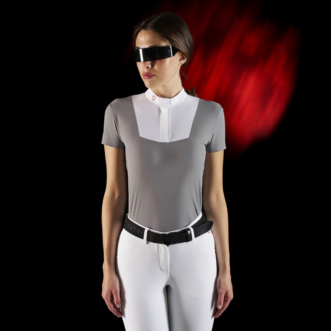 Polo concorso donna Equestro Ridertechnology manica corta, vista 1
