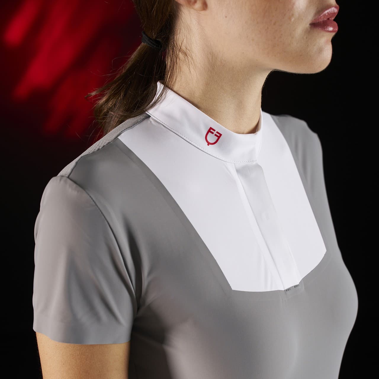 Polo concorso donna Equestro Ridertechnology manica corta, vista 4