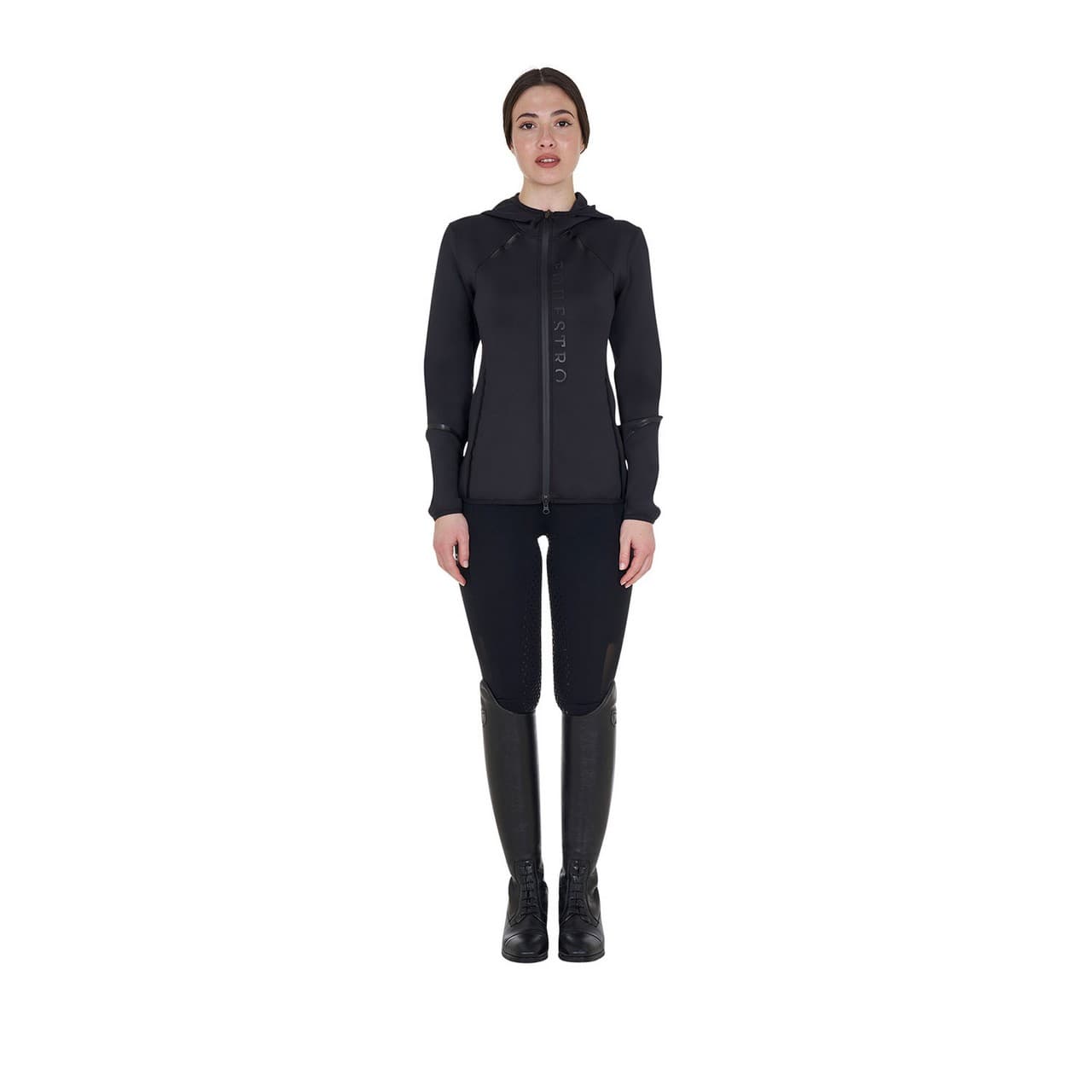 Felpa tecnica da donna in jersey con zip, vista 9