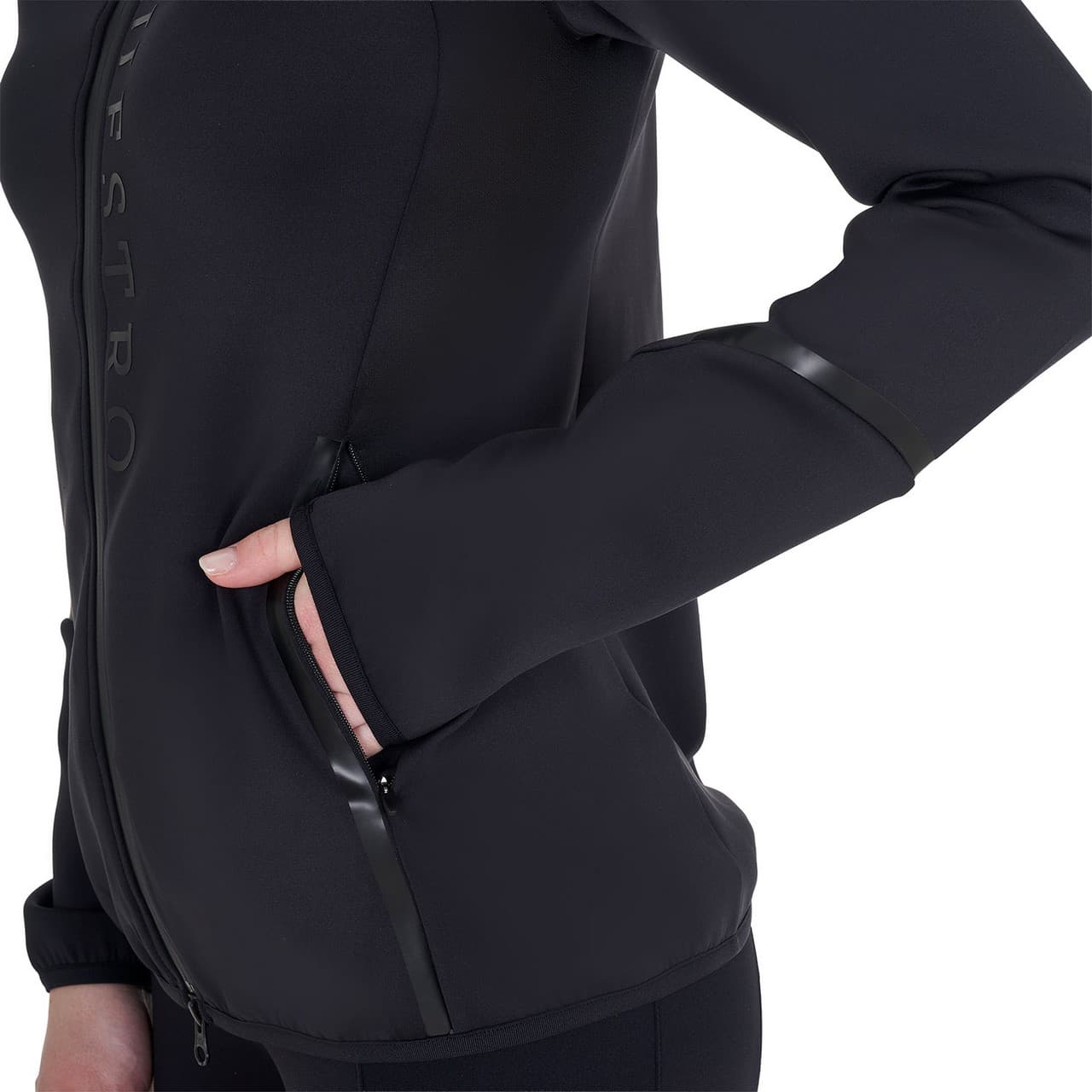 Felpa tecnica da donna in jersey con zip, vista 4