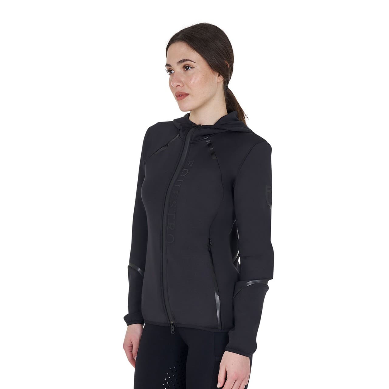 Felpa tecnica da donna in jersey con zip, vista 5