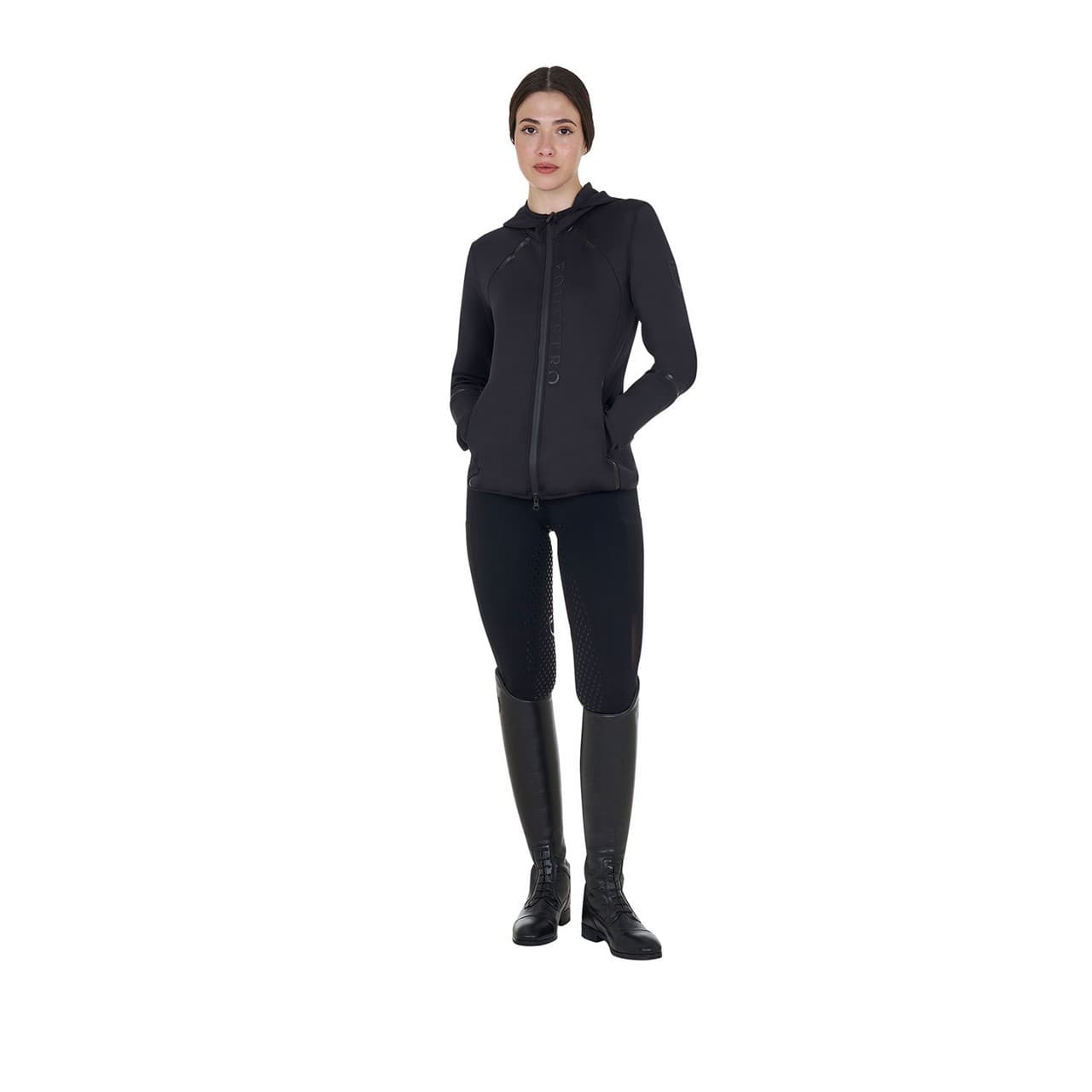 Felpa tecnica da donna in jersey con zip, vista 8