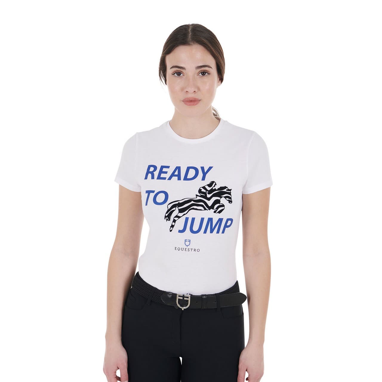 T-shirt da donna in cotone Ready to Jump, vista 1