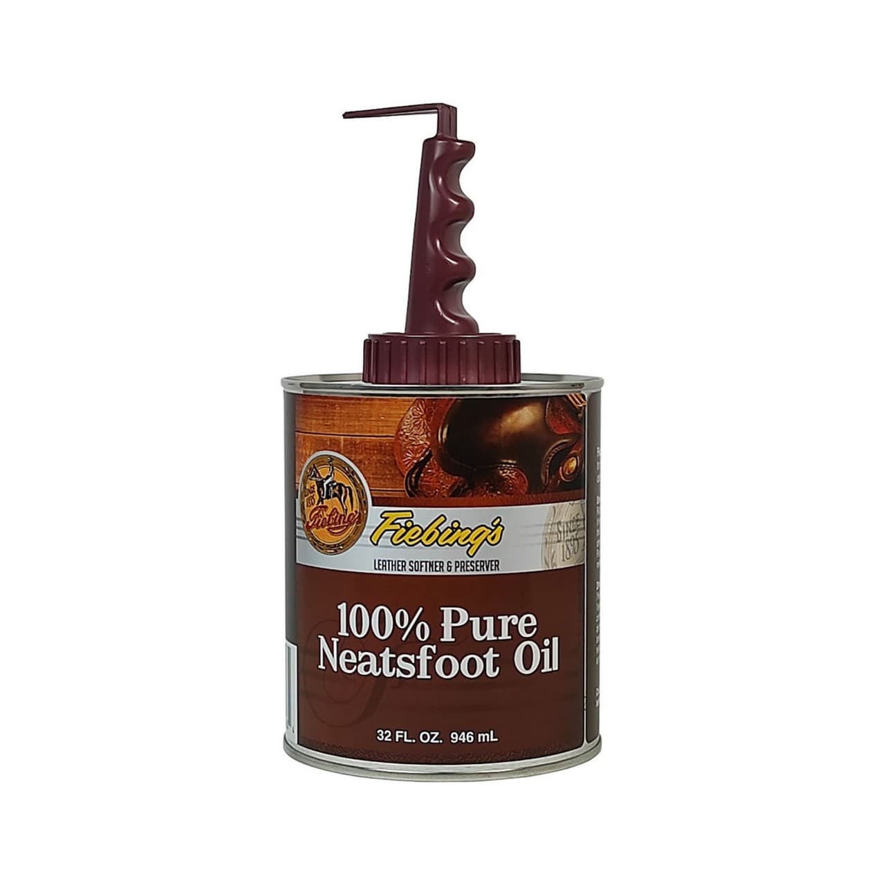 Olio per cuoio 100% Pure Neatsfoot Oil 946 ml con applicatore, vista 1