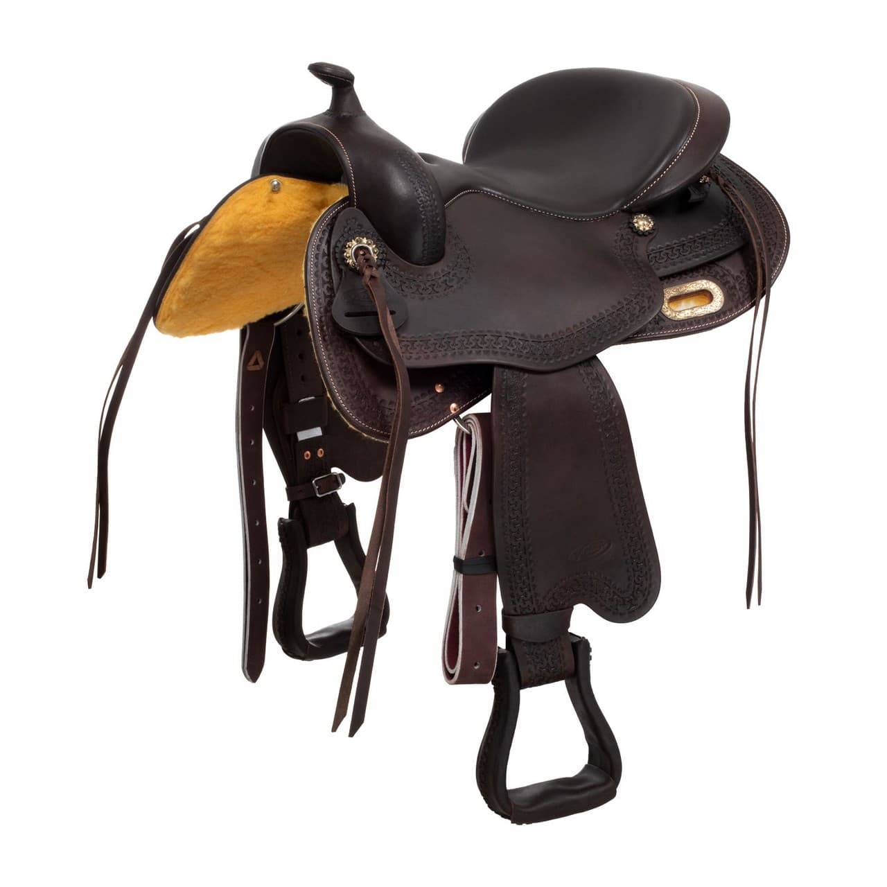 Sella Round Buffalo Leather Colchoco, vista 1