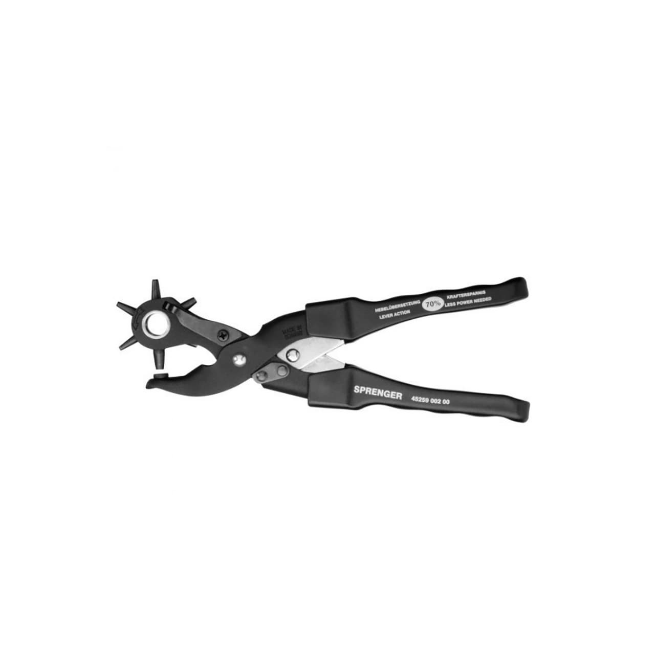 Powerful Revolving Leather Punch - 70% less power needed, vista 1