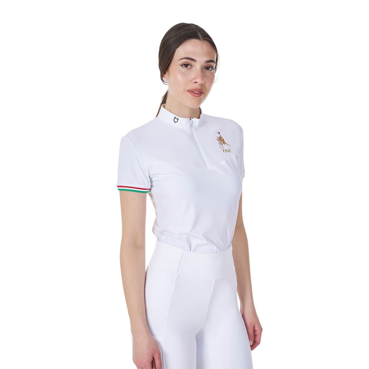 Polo donna da concorso elasticizzata Equestro X FISE, vista 6