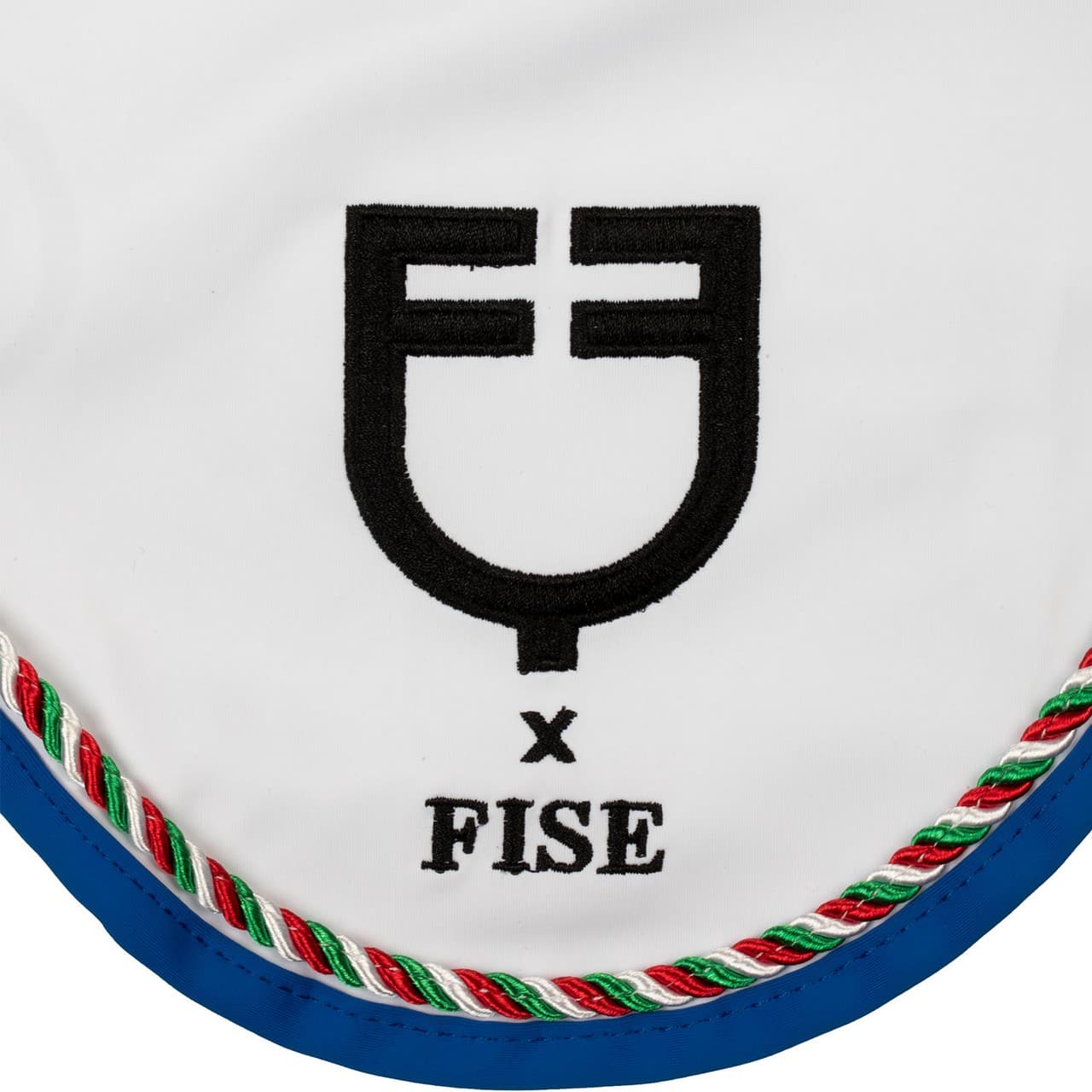 Cuffietta con piping tricolore Equestro X FISE, vista 4