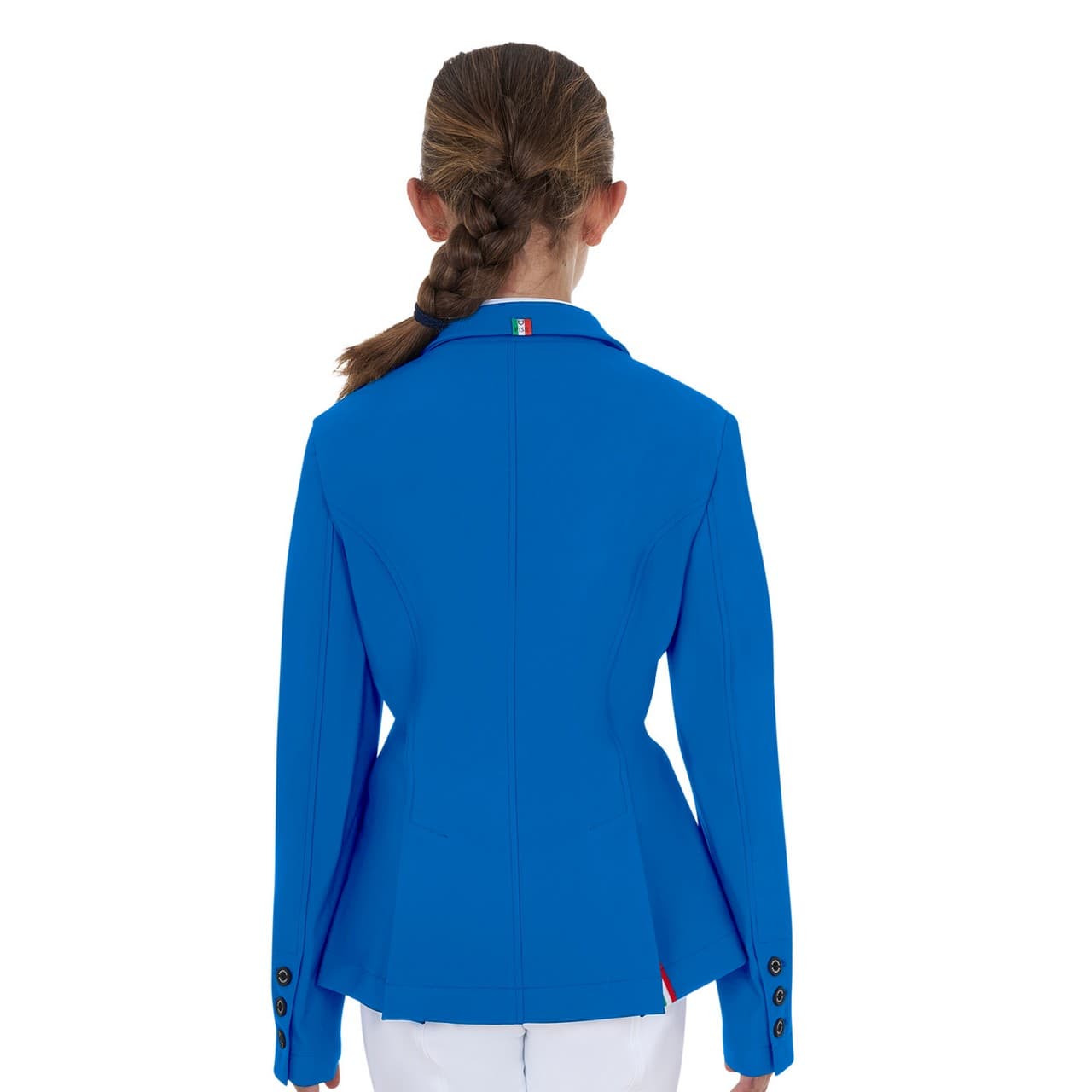 Giacca unisex bambini da concorso tre bottoni Equestro X FISE, vista 2