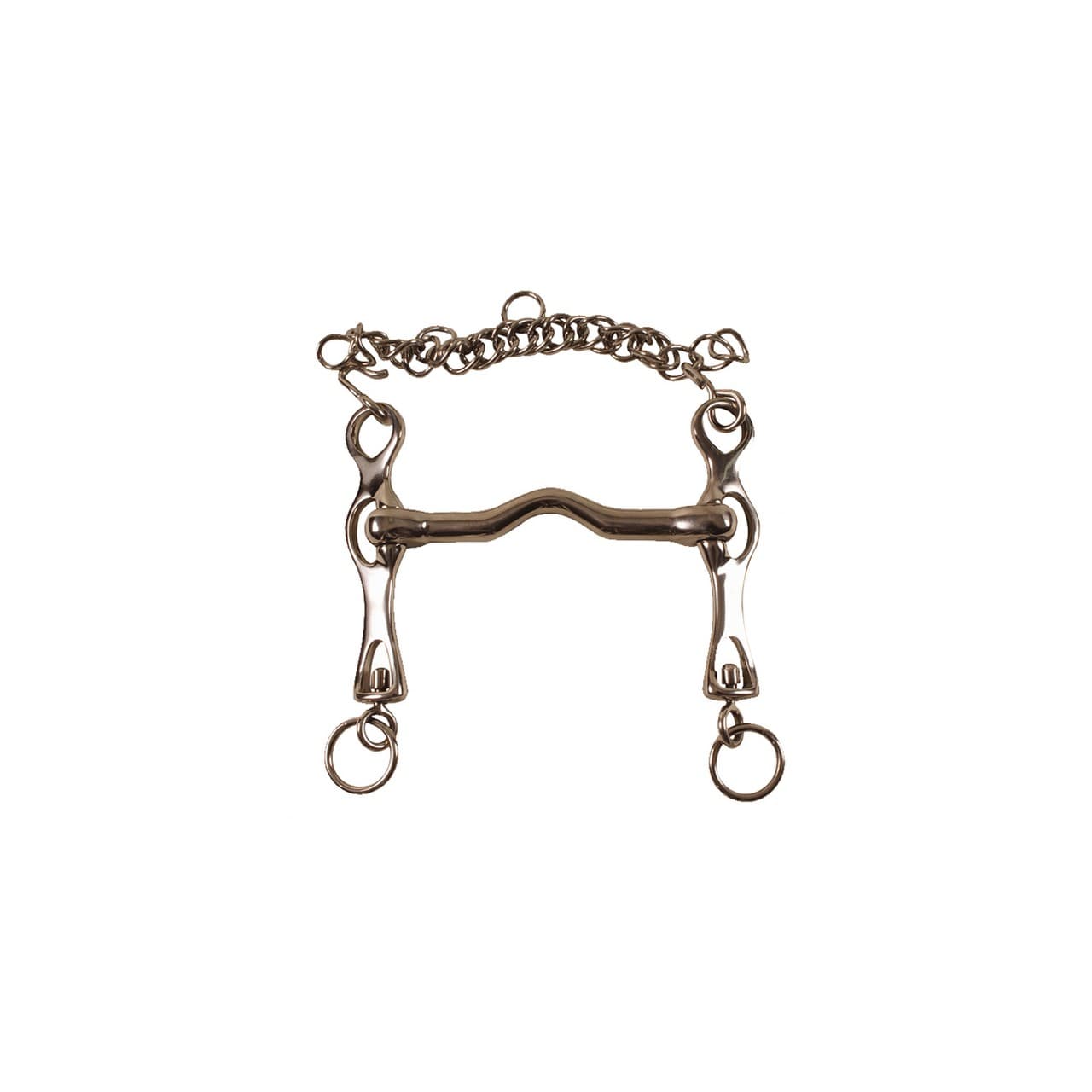 Morso dressage intero, aste piatte, vista 1