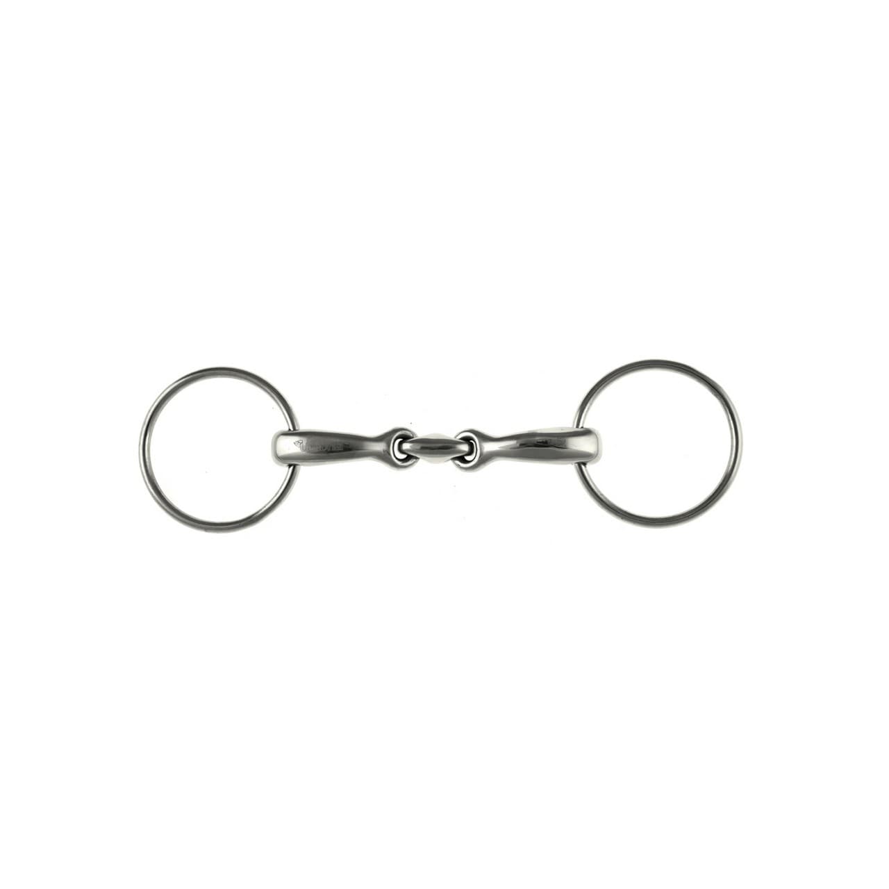 Filetto anelli inox con oliva, curved mouth, vista 1
