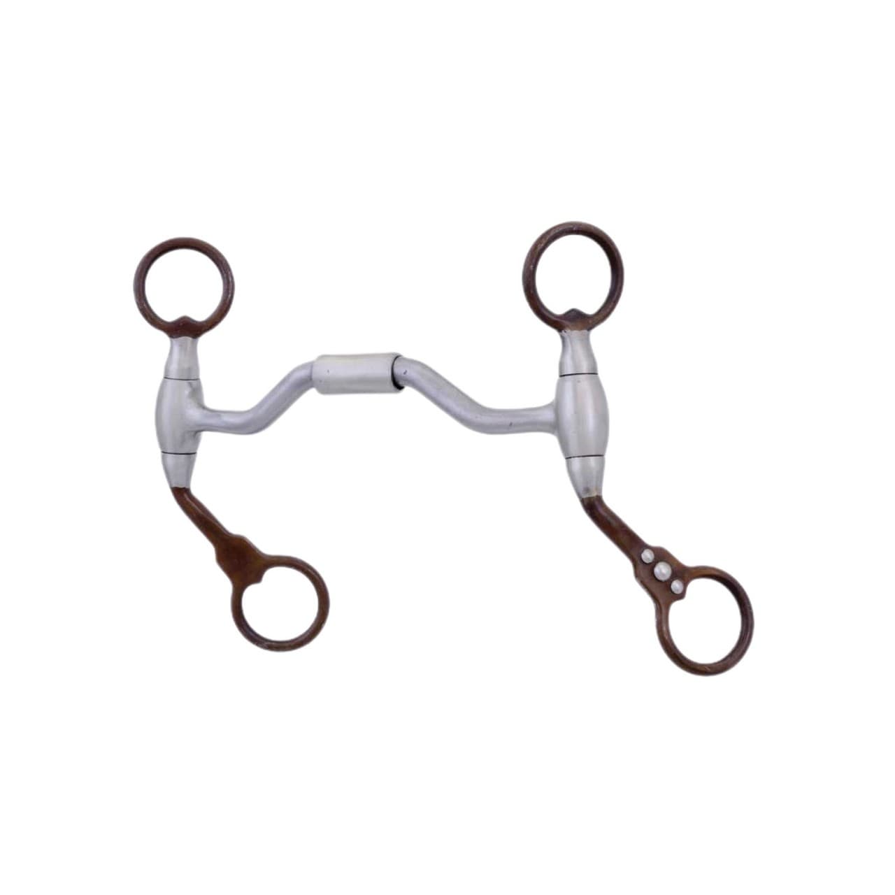 Morso Futurity incernierato con intarsi in ferro dolce e rame 8mm, vista 1