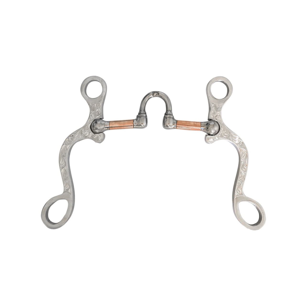 Morso correctional inox, rulli in rame, aste decorate, Pool's, vista 1