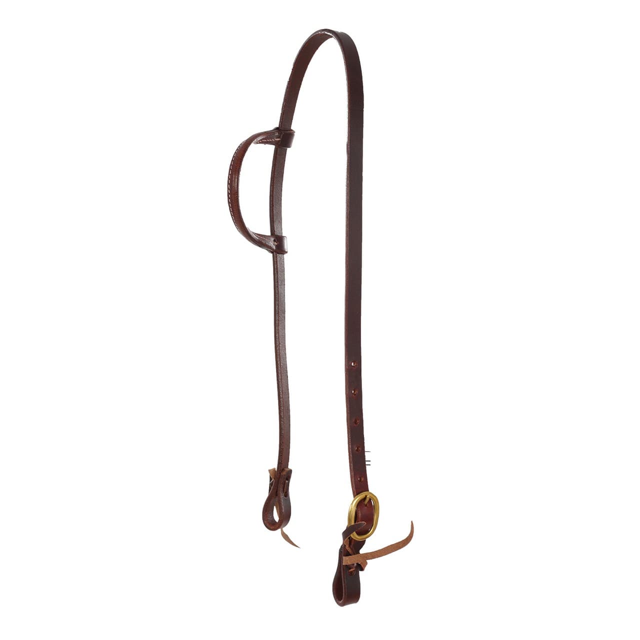 Testiera Pool's 1 orecchio, una fibbia in ottone, dark brown, vista 1