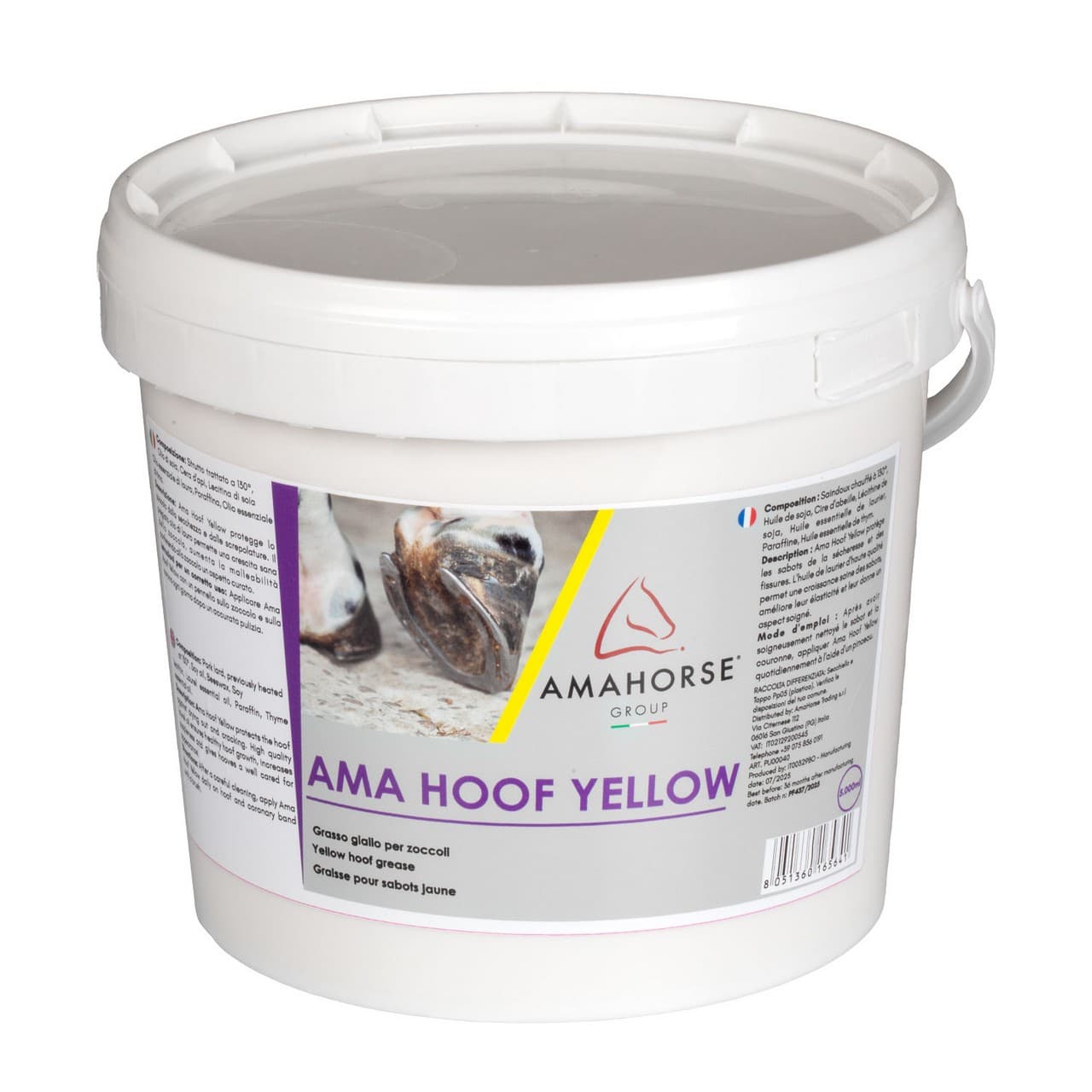 Ama Hoof yellow, grasso per zoccoli (5000 ml), vista 1
