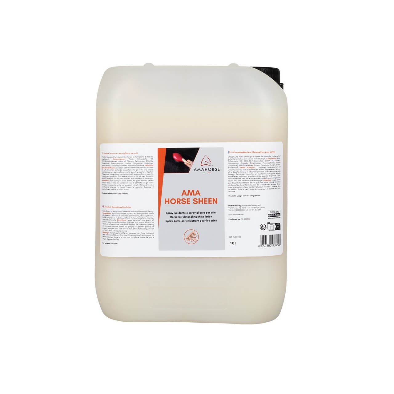 Ama Horse Sheen lozione lucidante sgrovigliante (10 l), vista 1