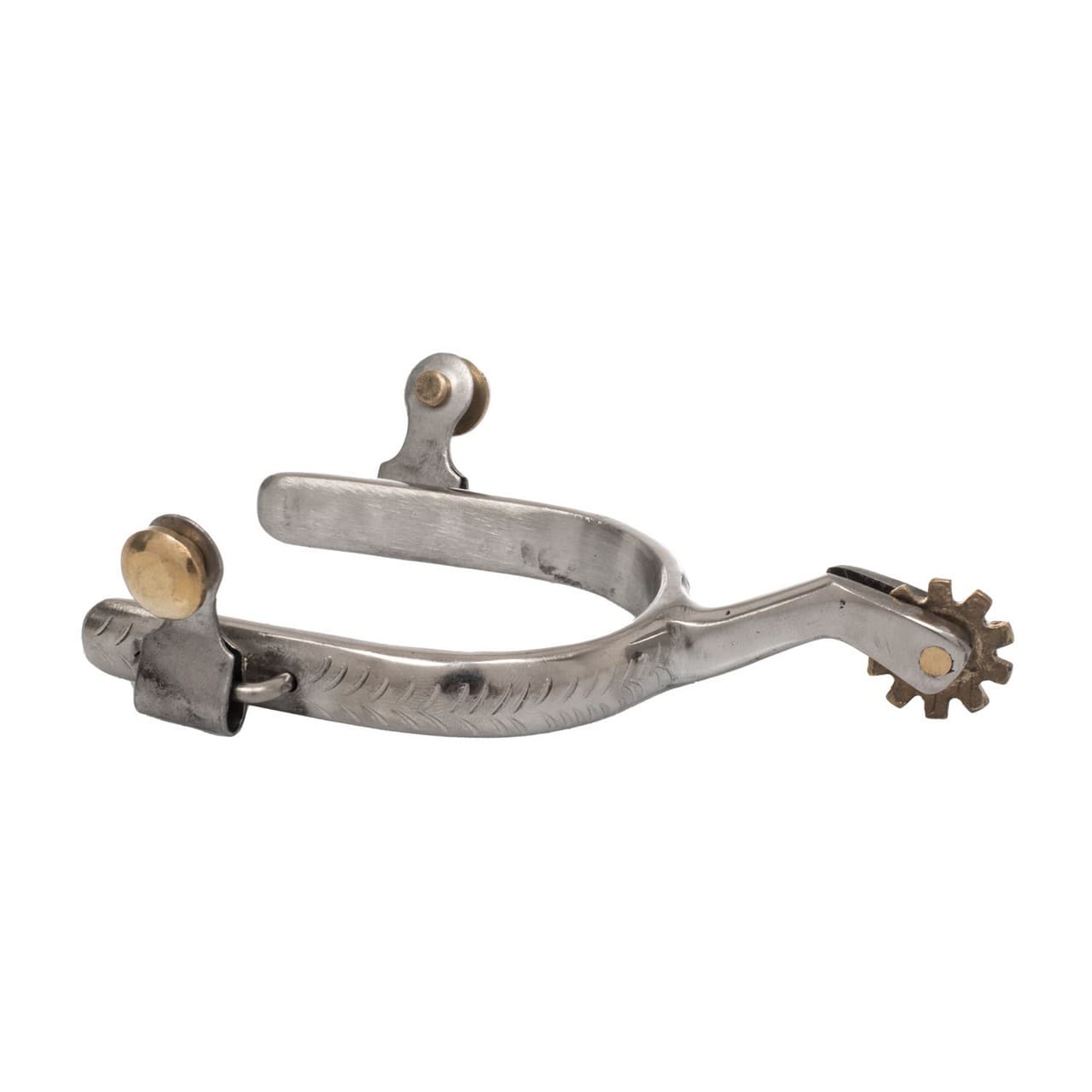 Speroni western inox con decorazioni, vista 1