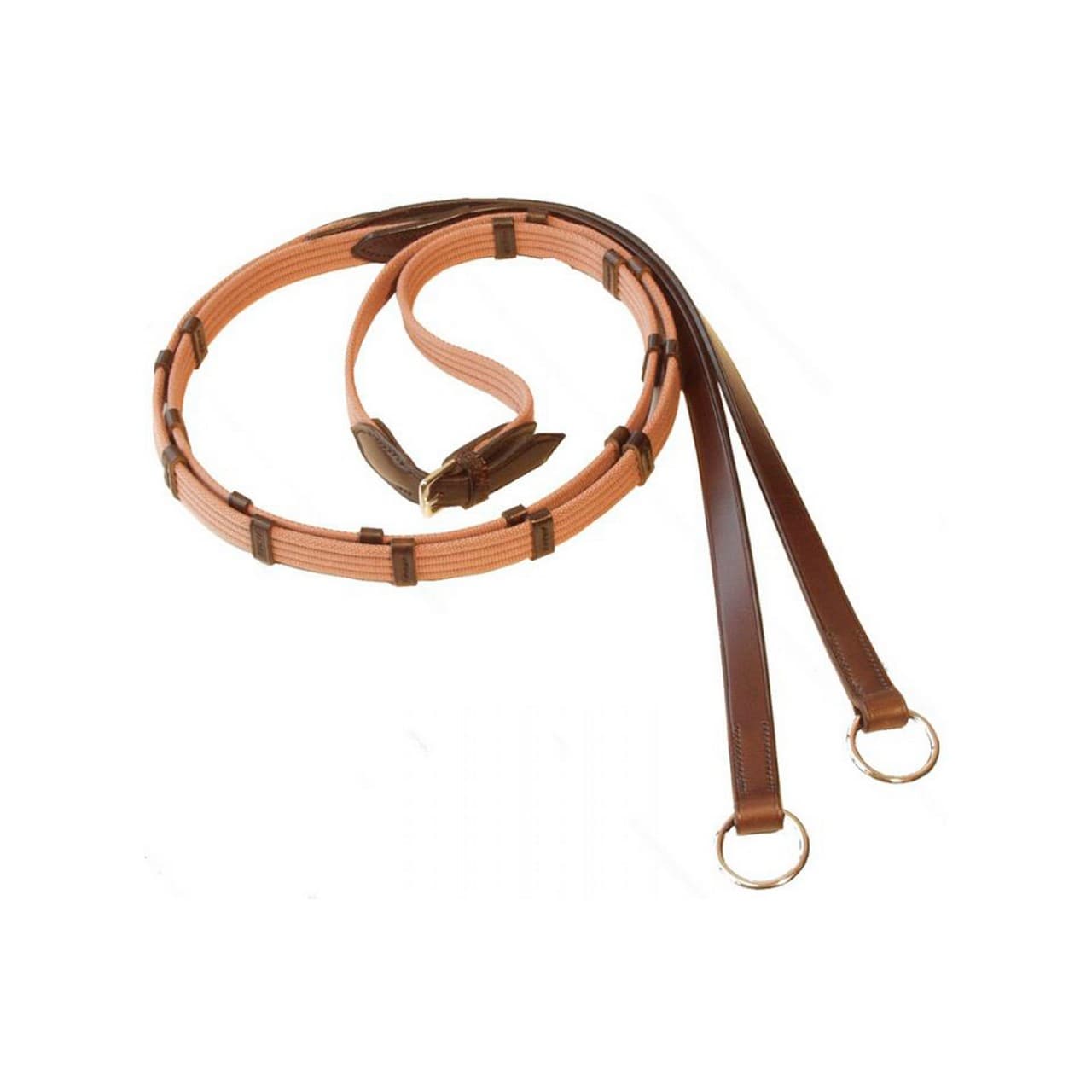 Web Reins with 9 leather stops and rings, vista 1