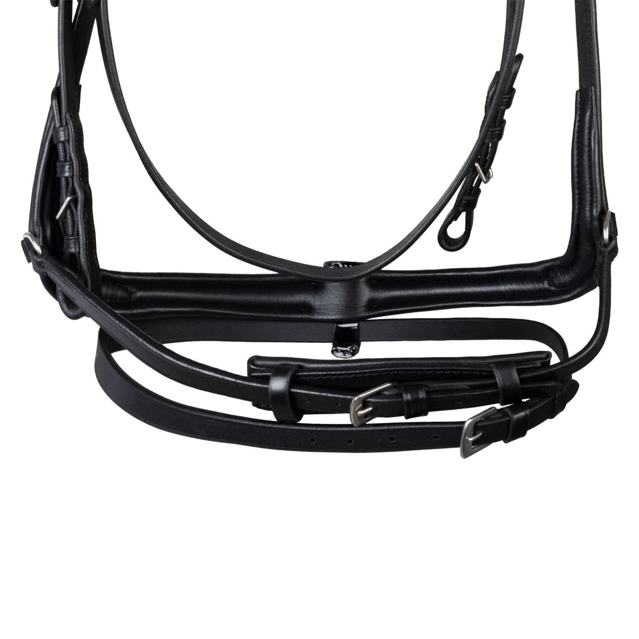 Testiera dressage modello Hemelite con redini in gomma, vista 7