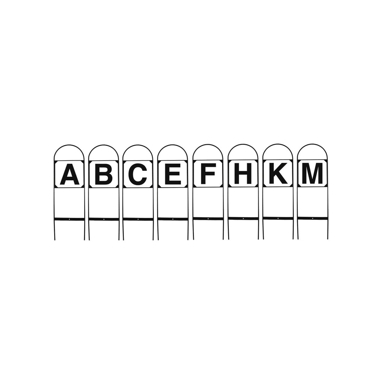 Lettere dressage in ferro, set 8 pz, vista 1