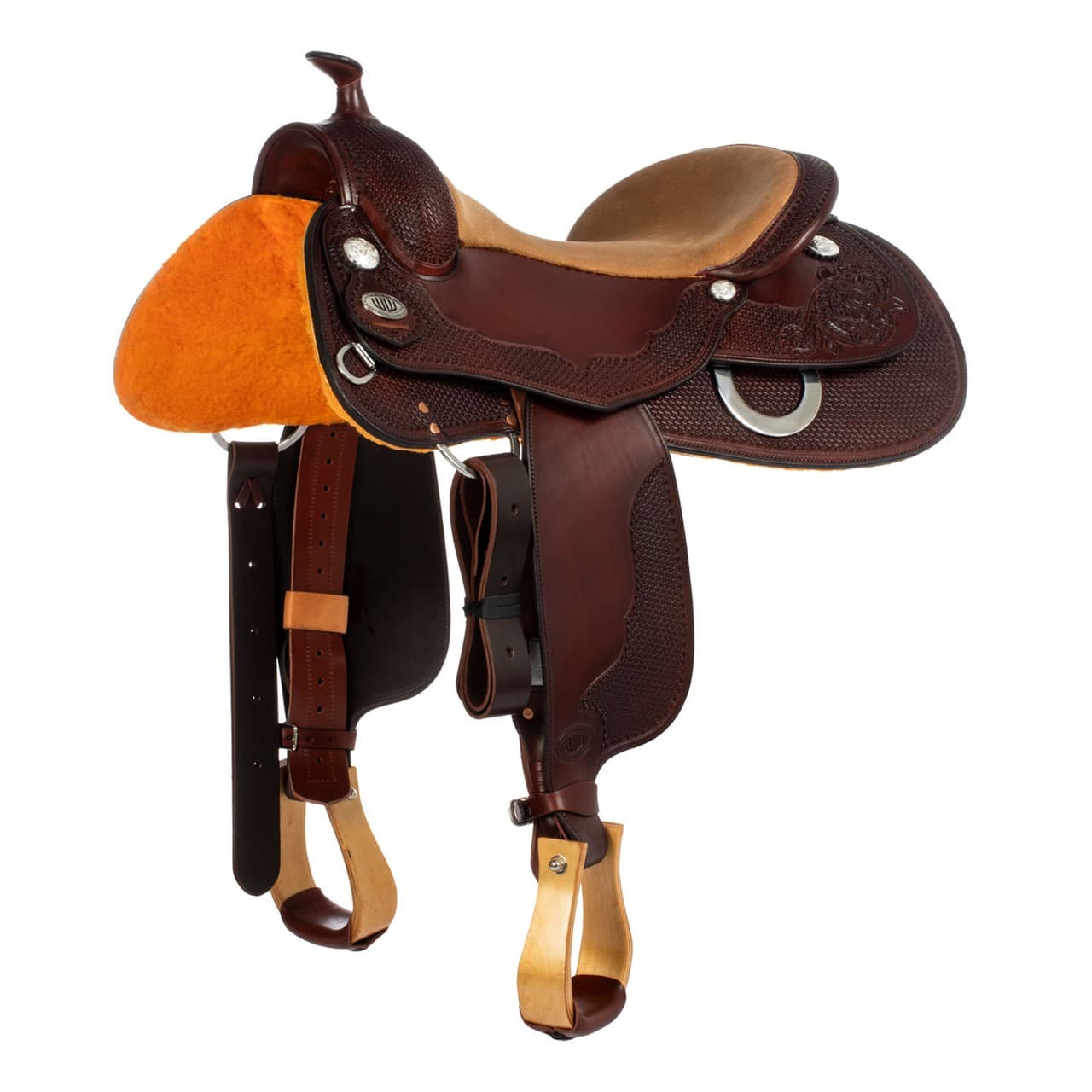 Selle Westwood classic reining big butterfly burgundy, vista 1