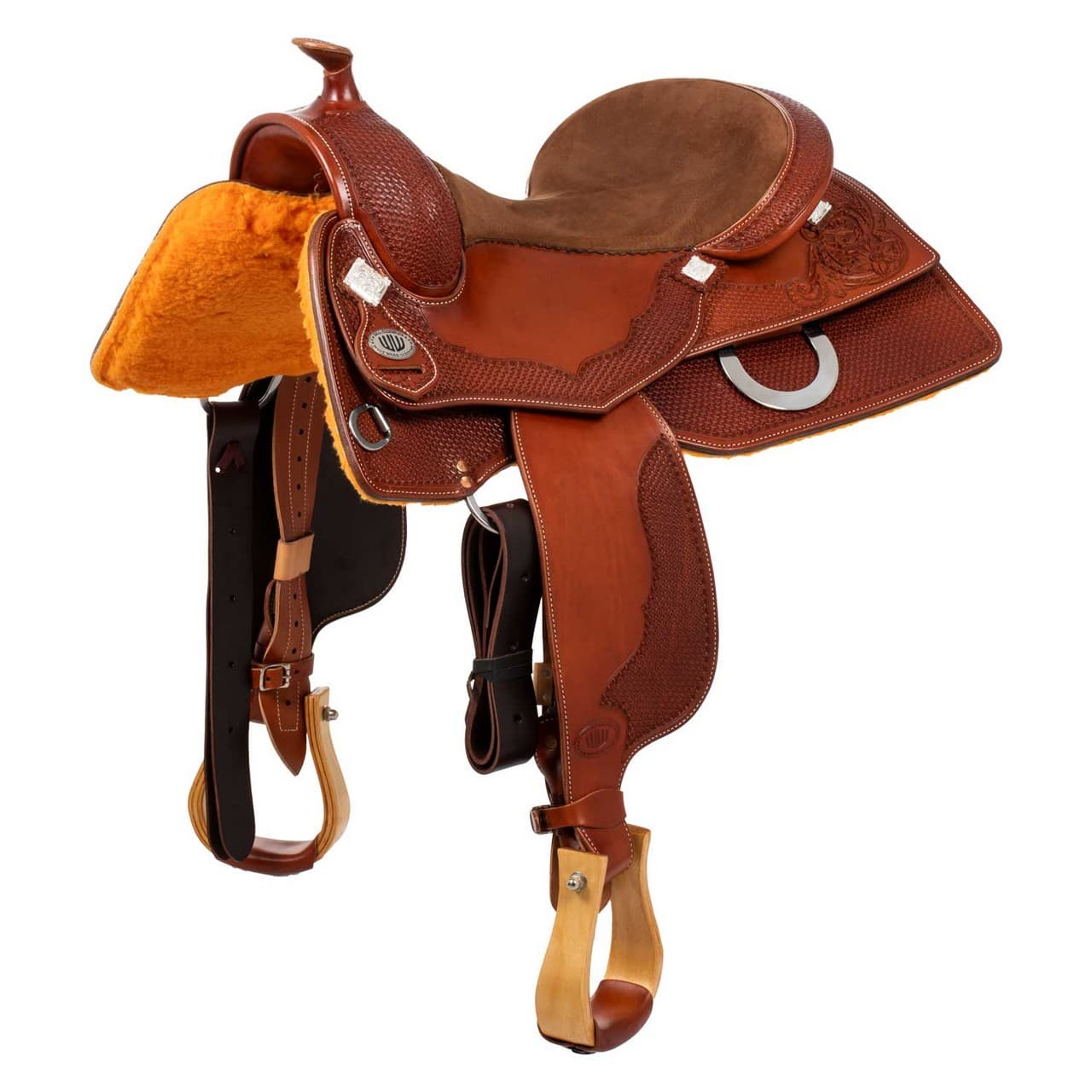 Selle Westwood Classic reining gonna quadra cognac flower#16 wave basket, vista 1