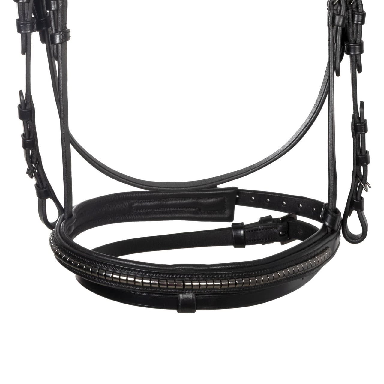 Testiera in pelle con clincher nero, vista 6