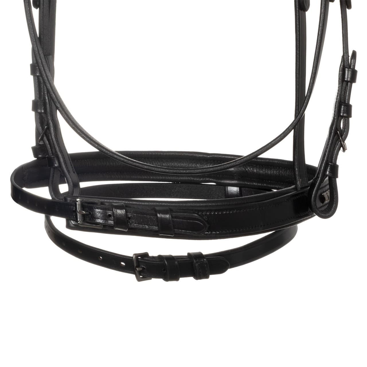 Testiera in pelle con clincher nero, vista 7