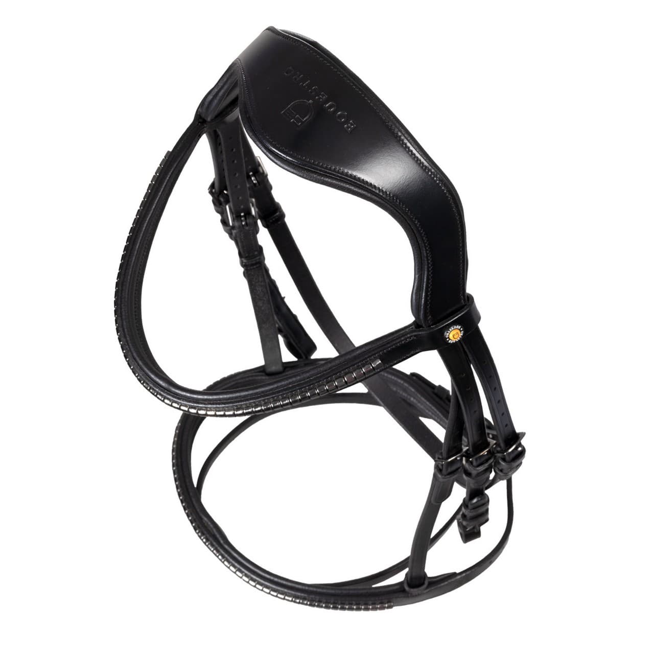 Testiera in pelle con clincher nero, vista 8