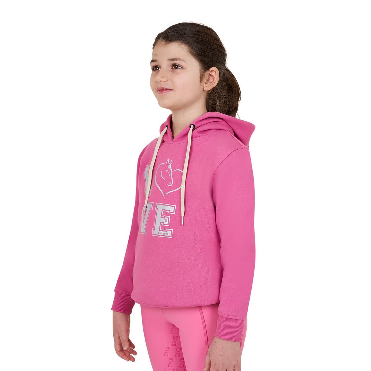 Felpa bambina Winter Love con cappuccio, vista 5