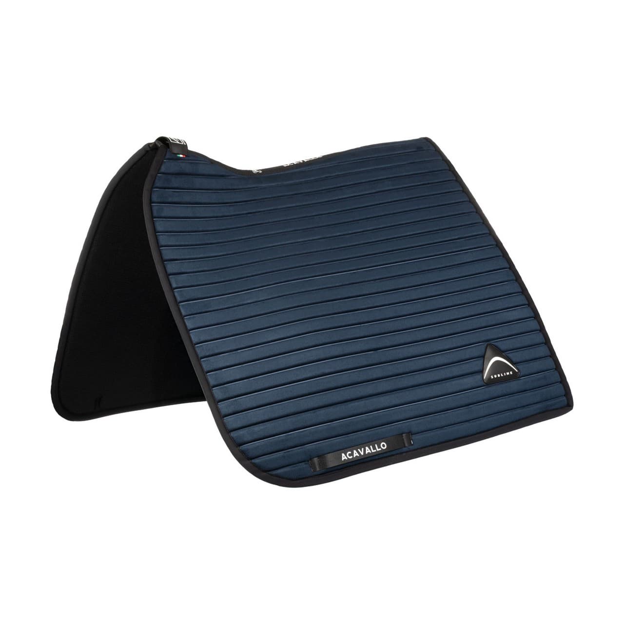 Sottosella da dressage Sublime in camoscio a strisce, vista 1