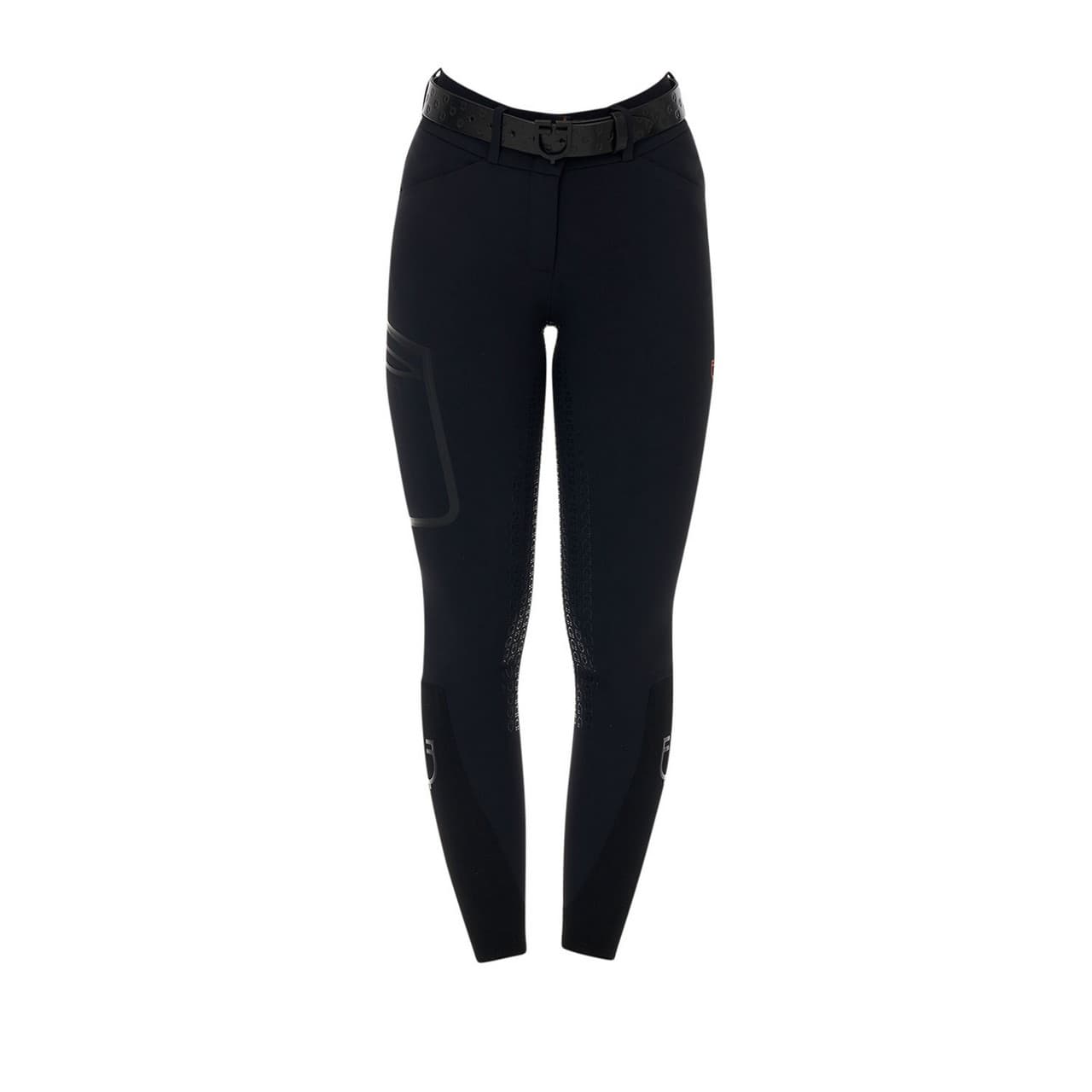 Pantalone slim fit donna vita alta Equestro Ridertechnology full grip, vista 2