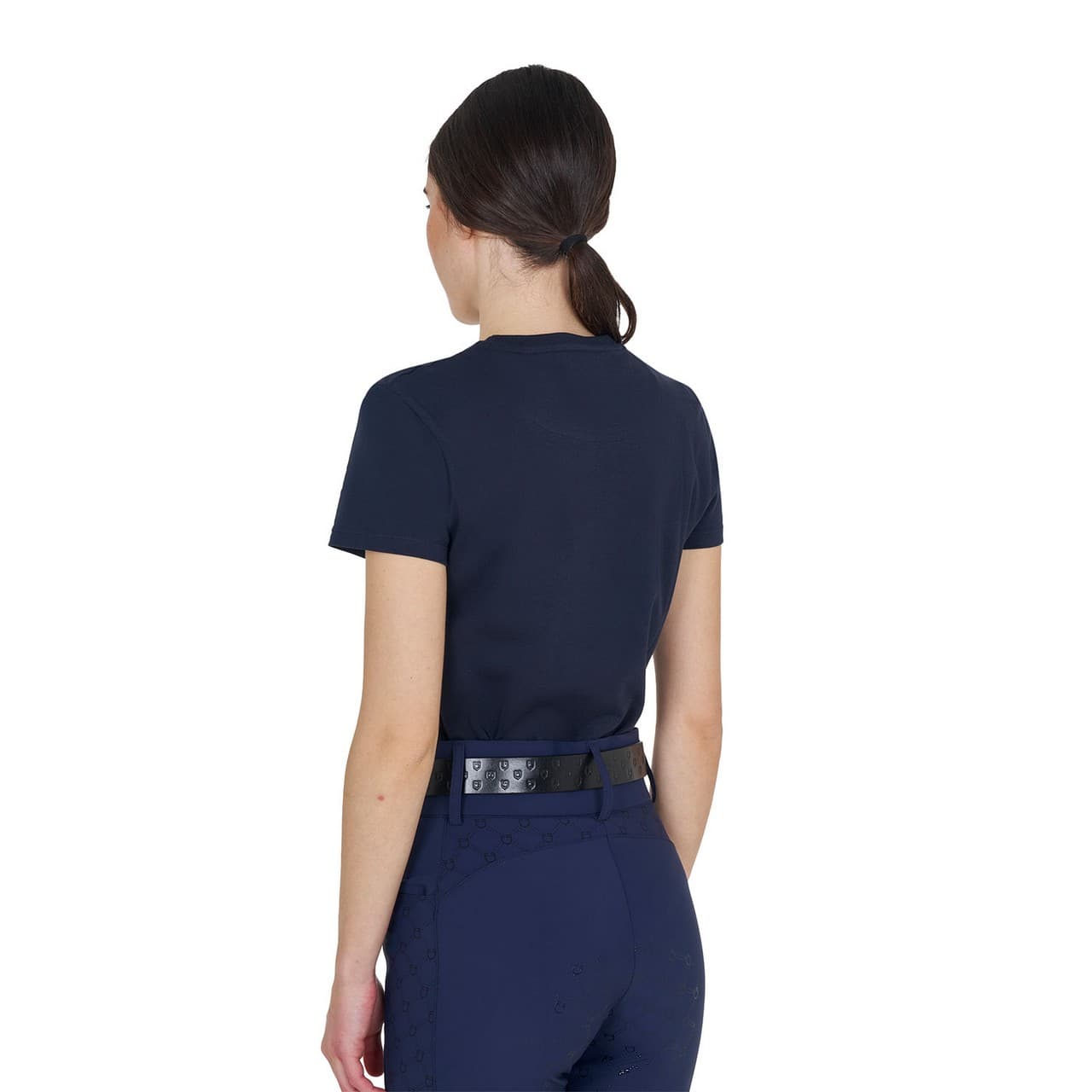T-shirt basic donna con logo glossy tono su tono, vista 2