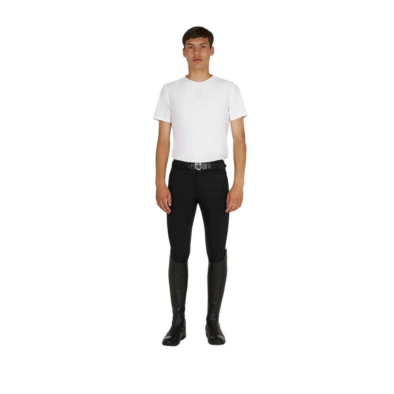 T-shirt allenamento uomo in tessuto tecnico con microfori, vista 4