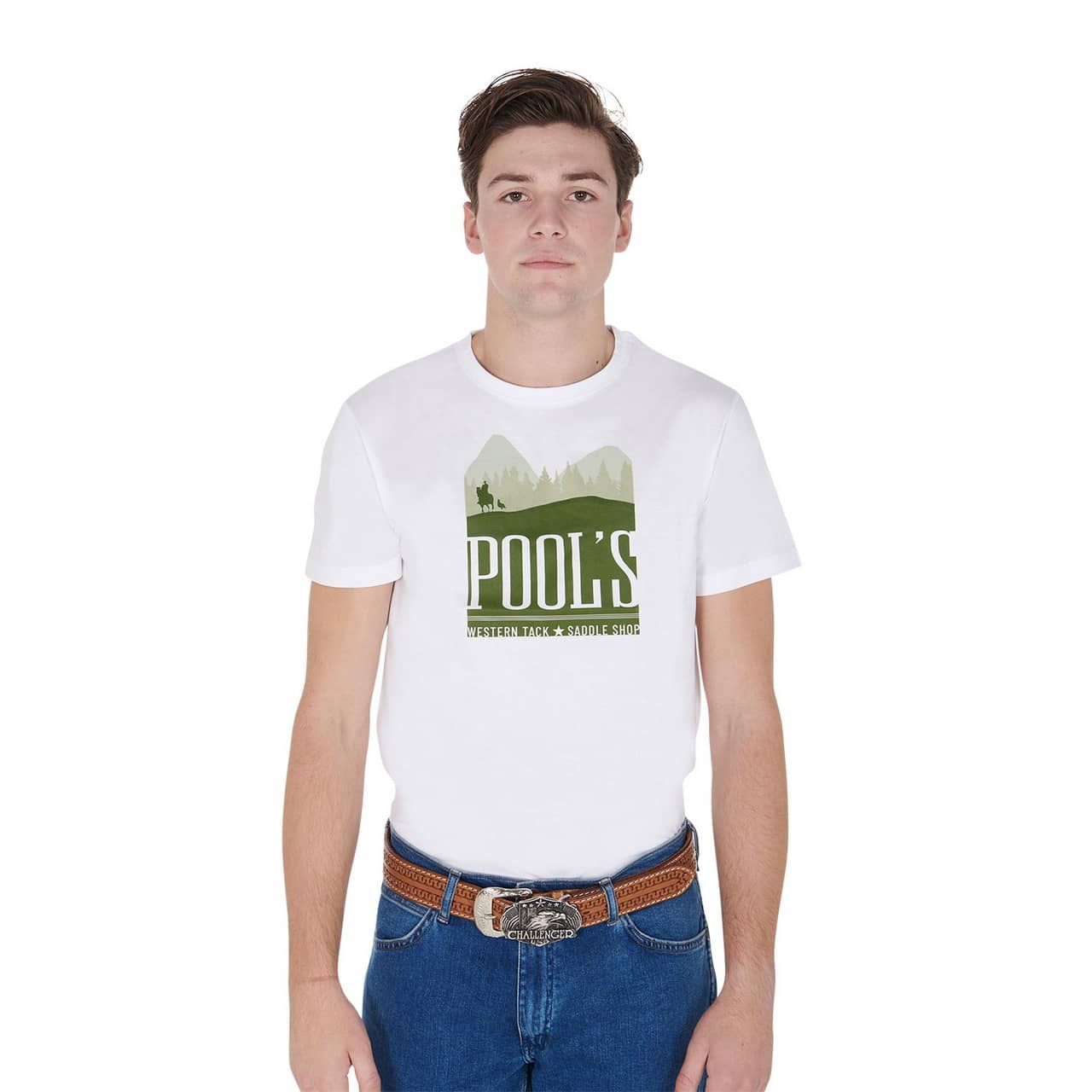 T-shirt uomo in cotone con stampa Yellowstone