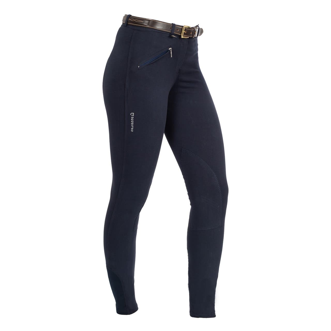 Pantaloni donna modello Selene in cotone elasticizzato, vista 1