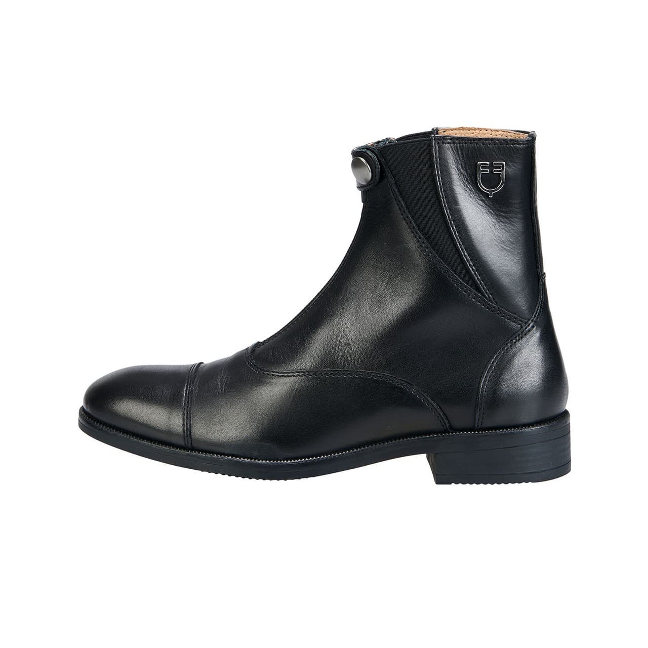 Stivaletti unisex in vitello pieno fiore, zip anteriore, vista 1