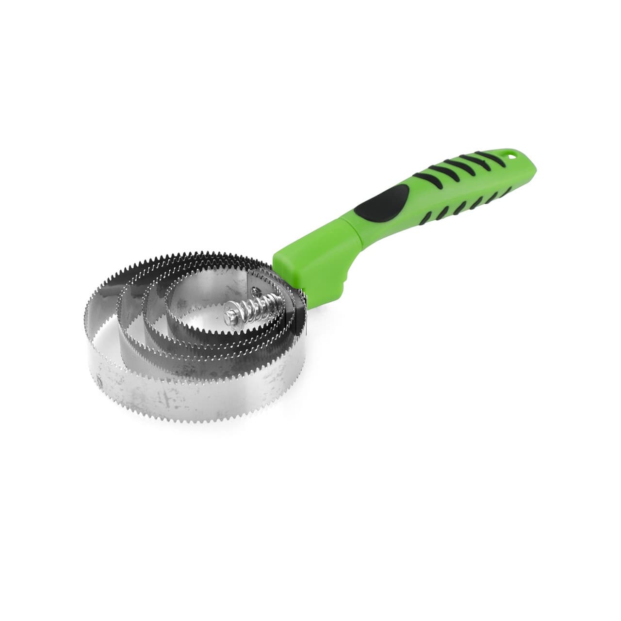 Striglia a lama tonda inox, lime/fuxia/turquoise, vista 1