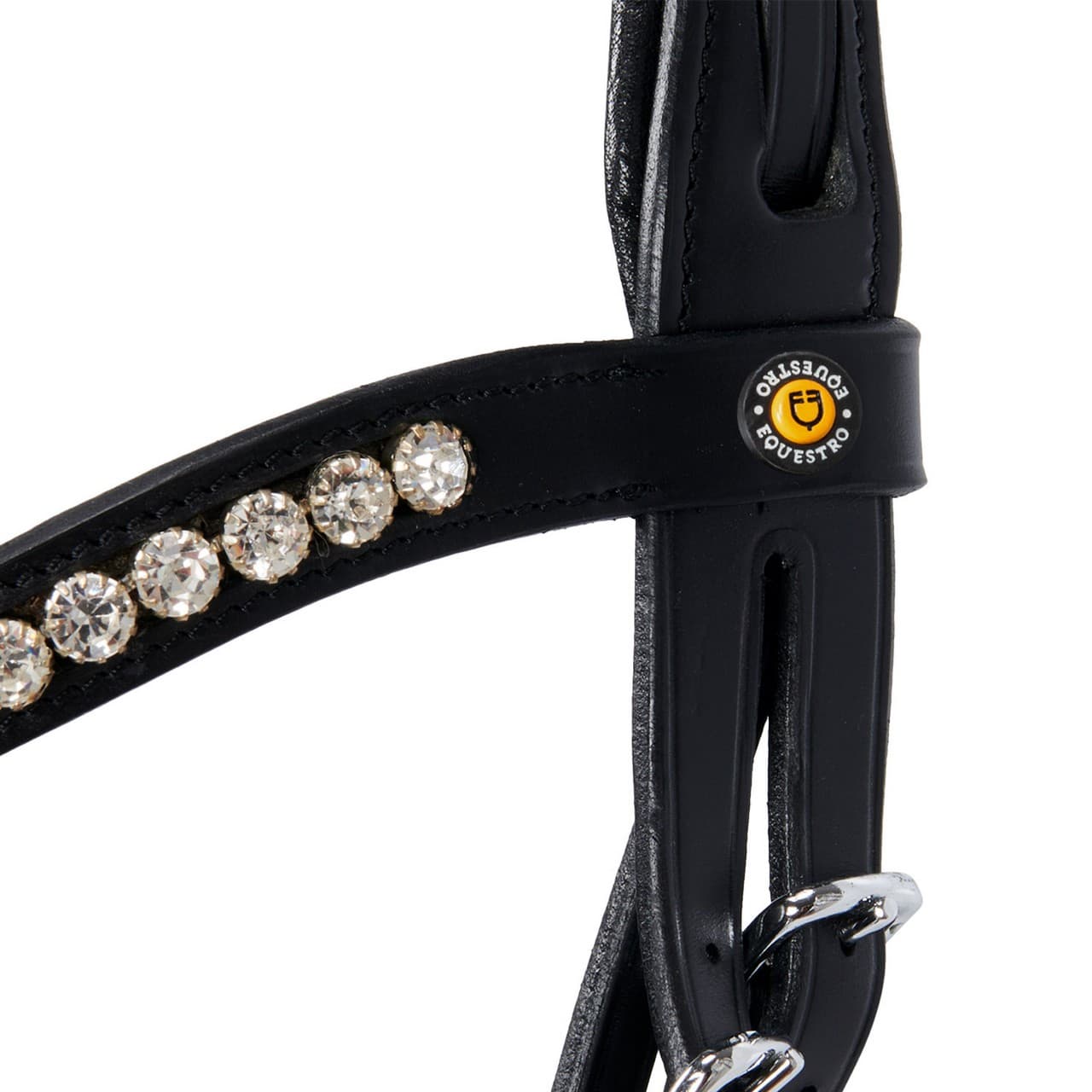 Testiera inglese in cuoio con brillantini NEW, vista 4