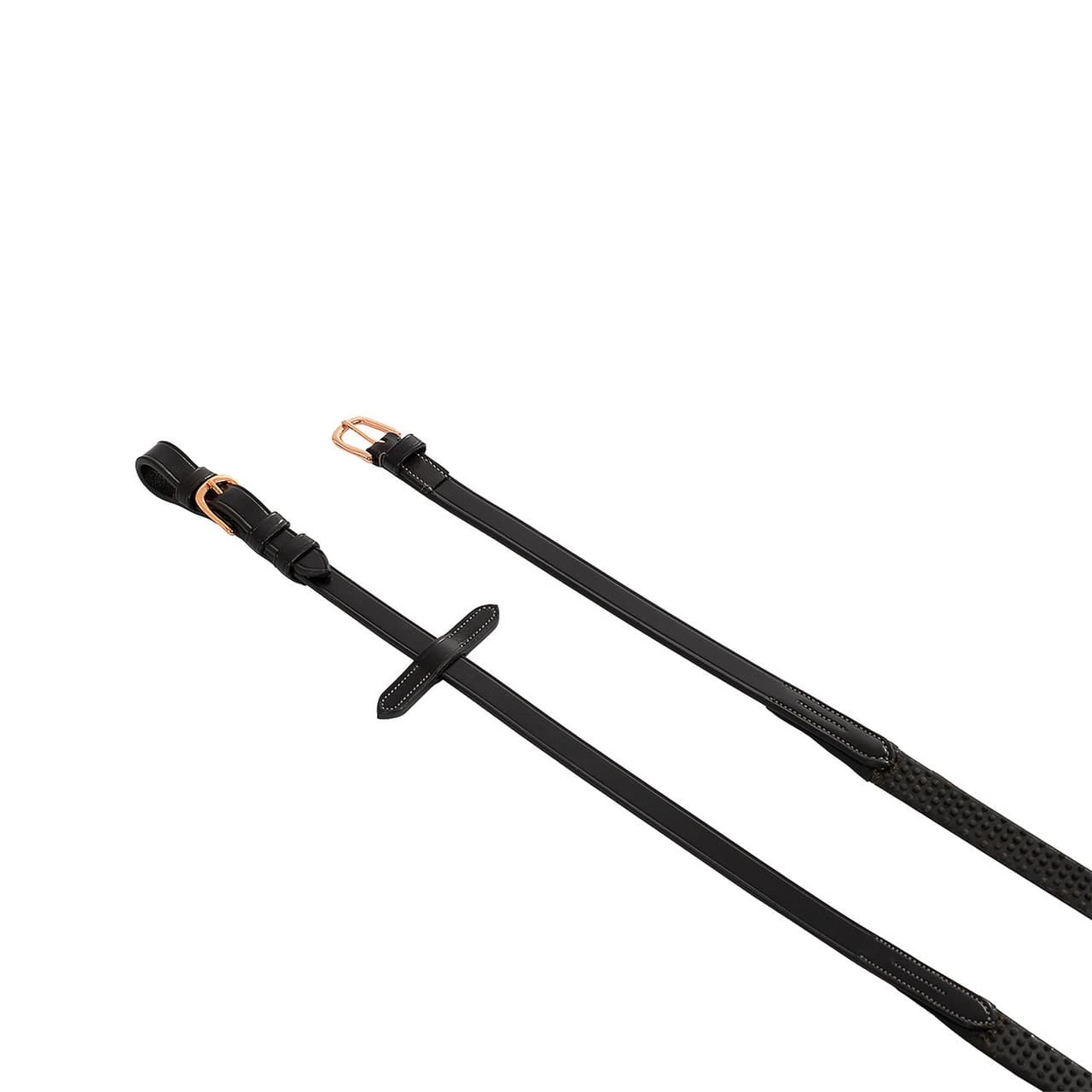Redini per testiera inglese cuoio e gomma fibbie rose gold, vista 1