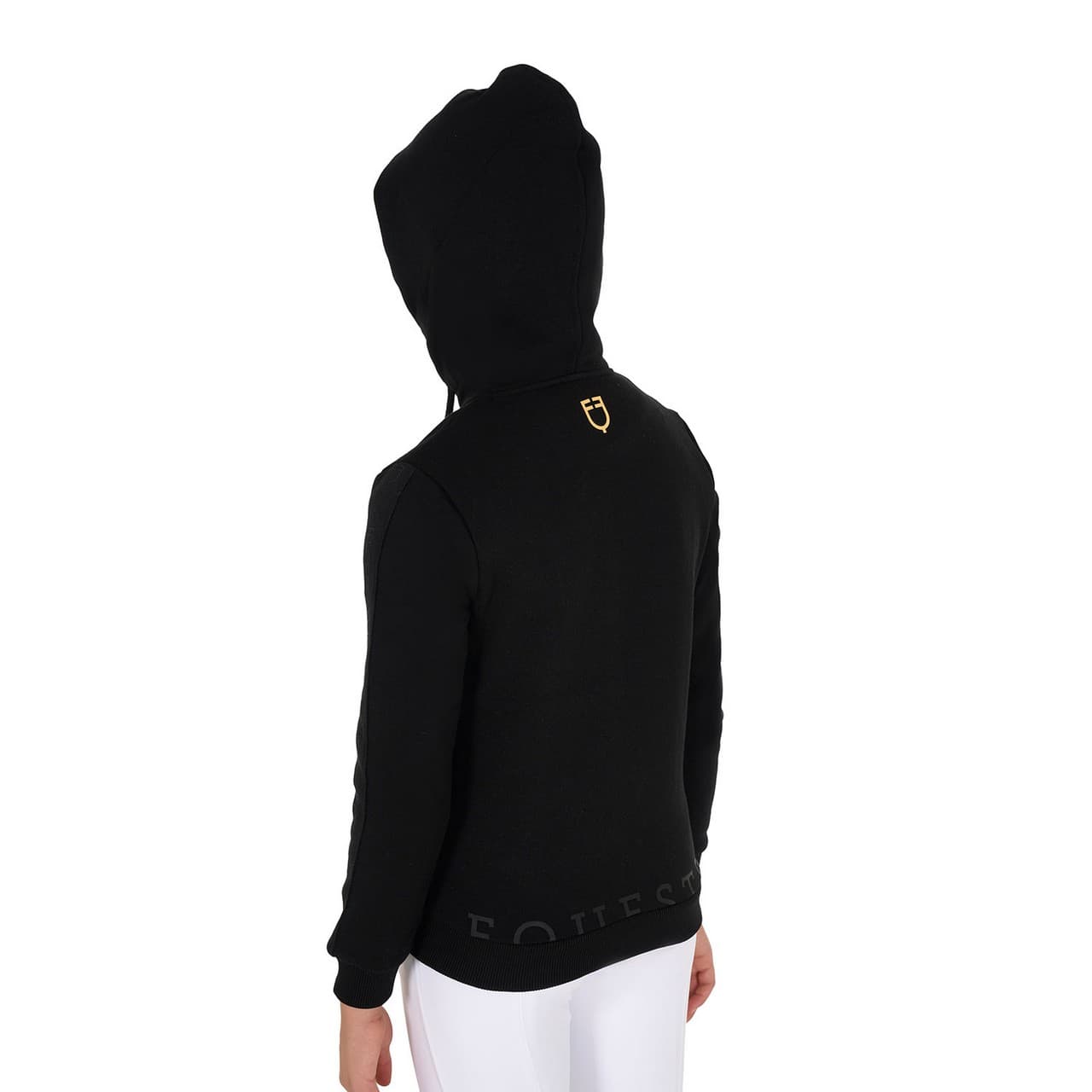 Felpa bambina full zip con pile interno, vista 2