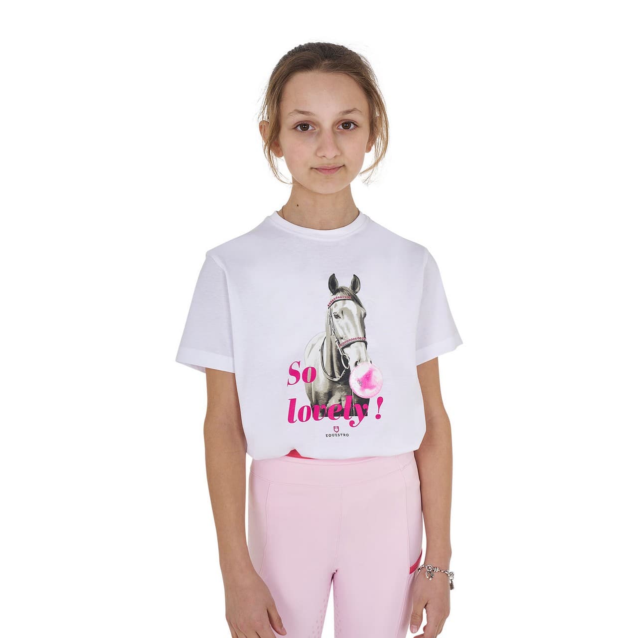 T-shirt bambina So Lovely in cotone, vista 1