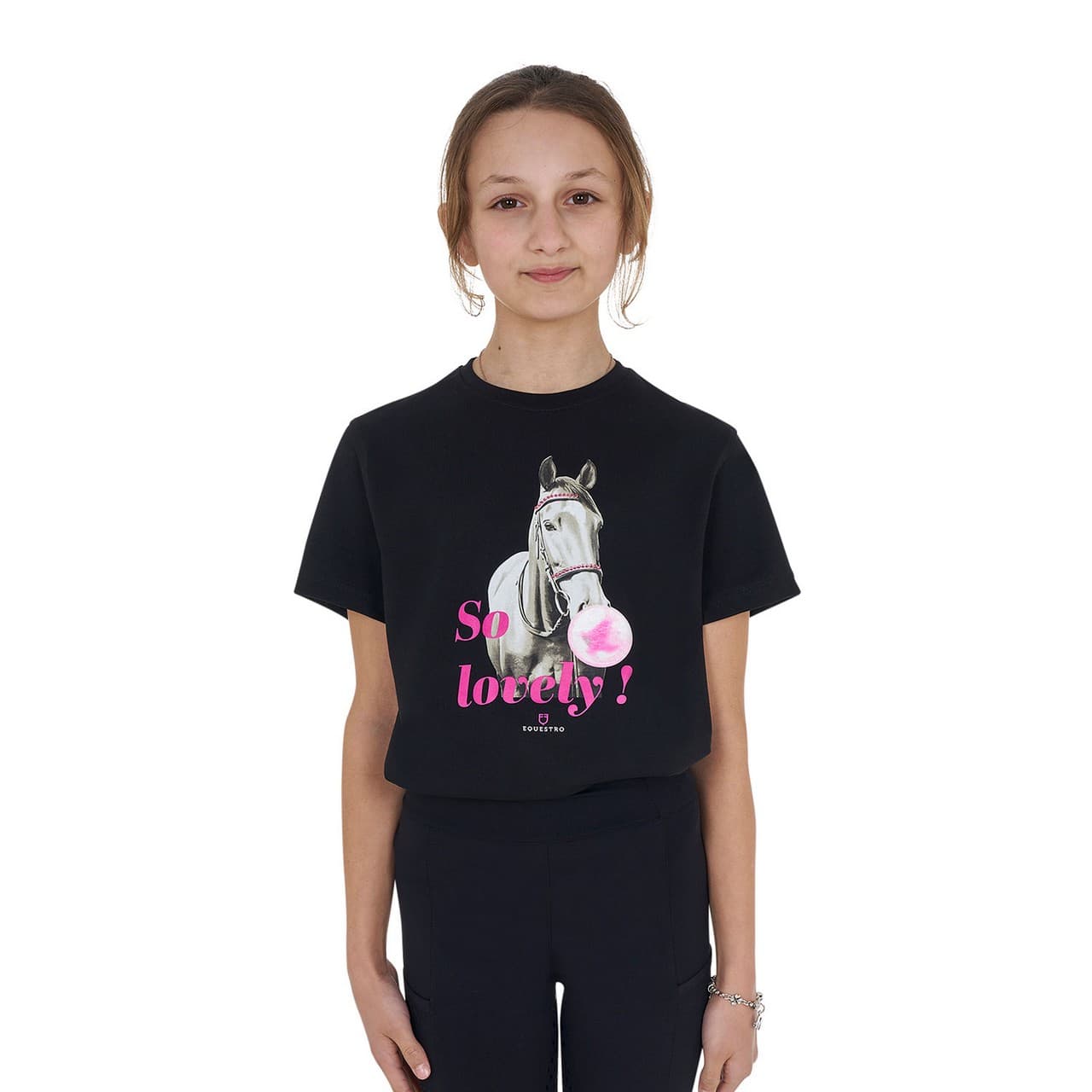 T-shirt bambina So Lovely in cotone, vista 2