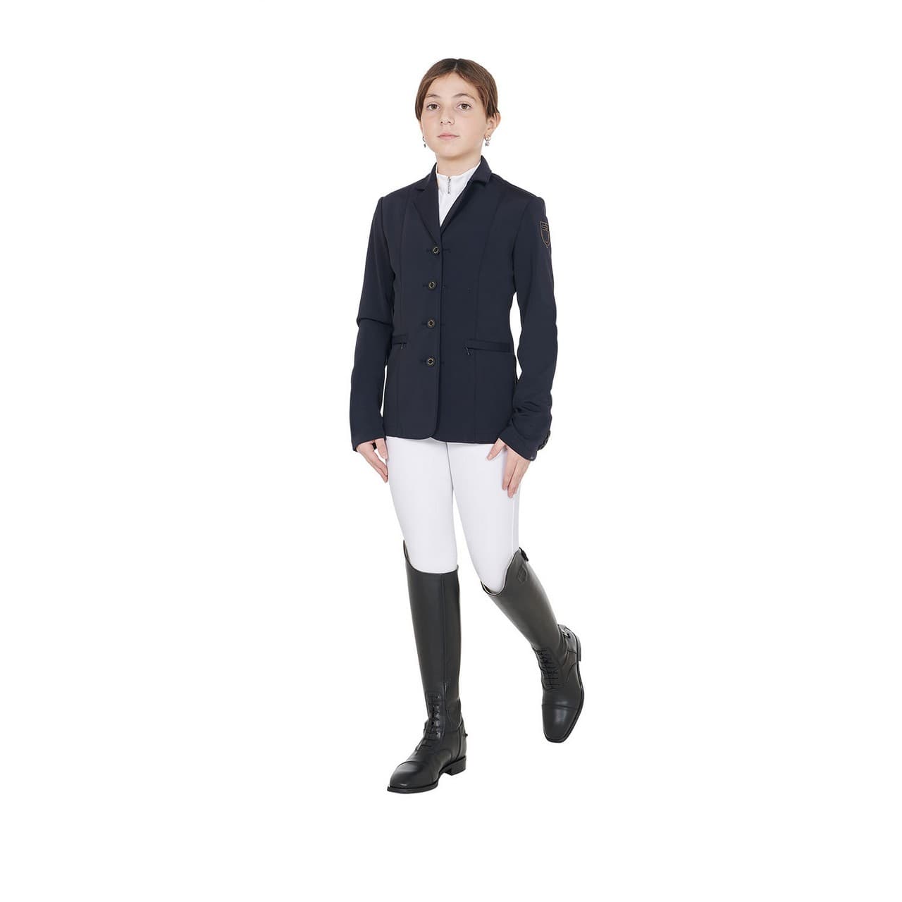 Giacca bambini slim fit quattro bottoni, vista 4