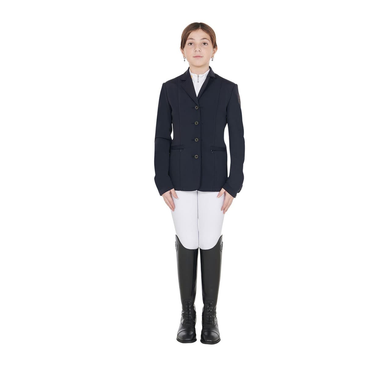 Giacca bambini slim fit quattro bottoni, vista 5