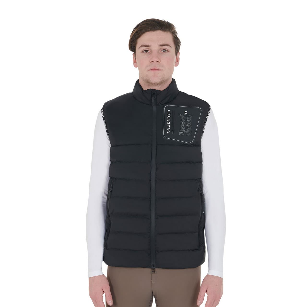 Smanicato uomo tessuto elastico con patch siliconica, vista 1