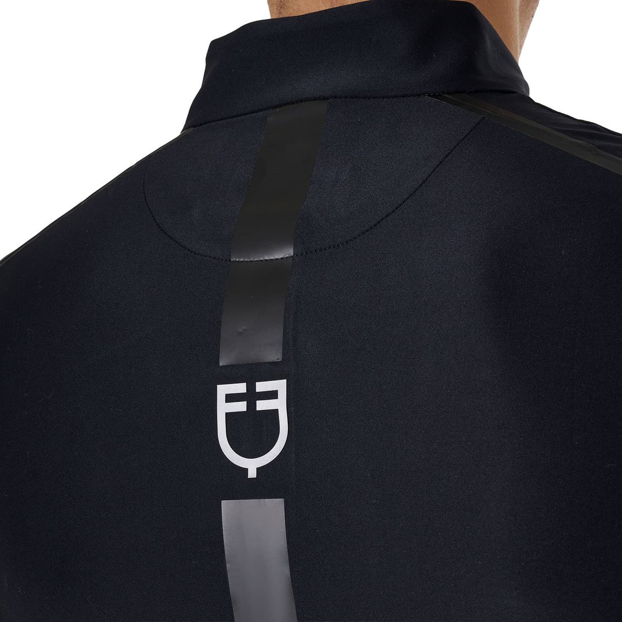Polo uomo da allenamento slim fit manica lunga, vista 2