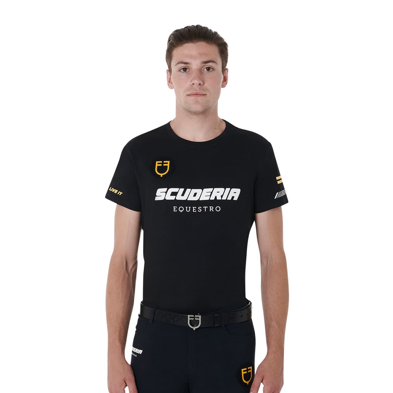 T-shirt uomo cotone stretch Scuderia Equestro, vista 1
