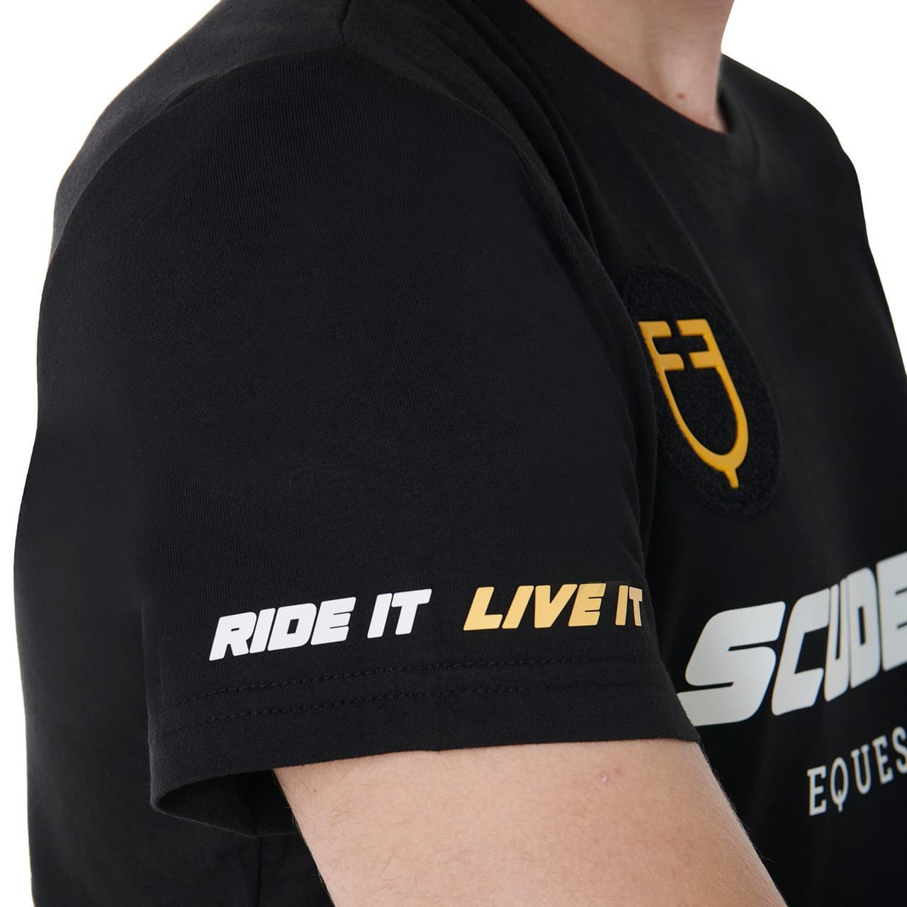 T-shirt uomo cotone stretch Scuderia Equestro, vista 4