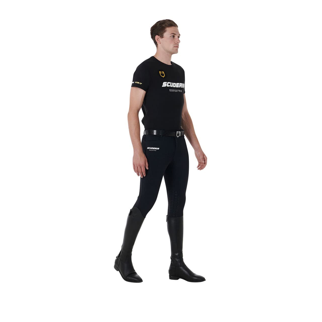 T-shirt uomo cotone stretch Scuderia Equestro, vista 5